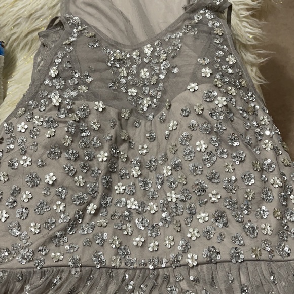 Anthro x BHLDN Ginny Gray Embellished Maxi Dress - Picture 7 of 8